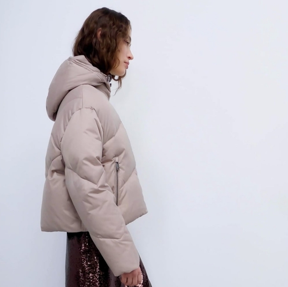 New Zara Puffer Coat - Picture 5 of 6